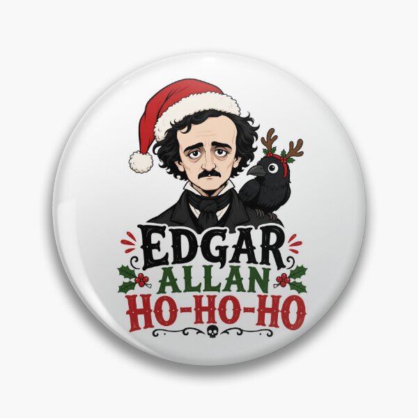 Item preview, Edgar Allan Ho-Ho-Ho – Cute Christmas Raven designed and sold by Fenay Designs.