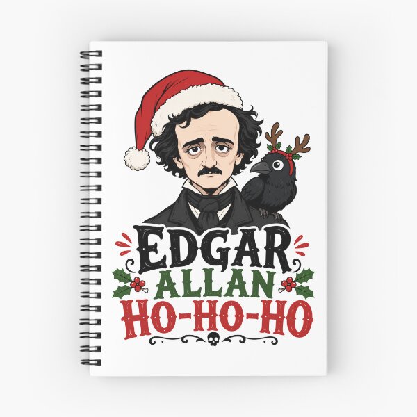 Item preview, Edgar Allan Ho-Ho-Ho – Cute Christmas Raven designed and sold by Fenay Designs.