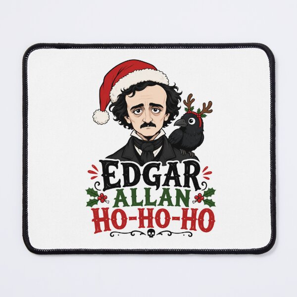 Item preview, Edgar Allan Ho-Ho-Ho – Cute Christmas Raven designed and sold by Fenay Designs.