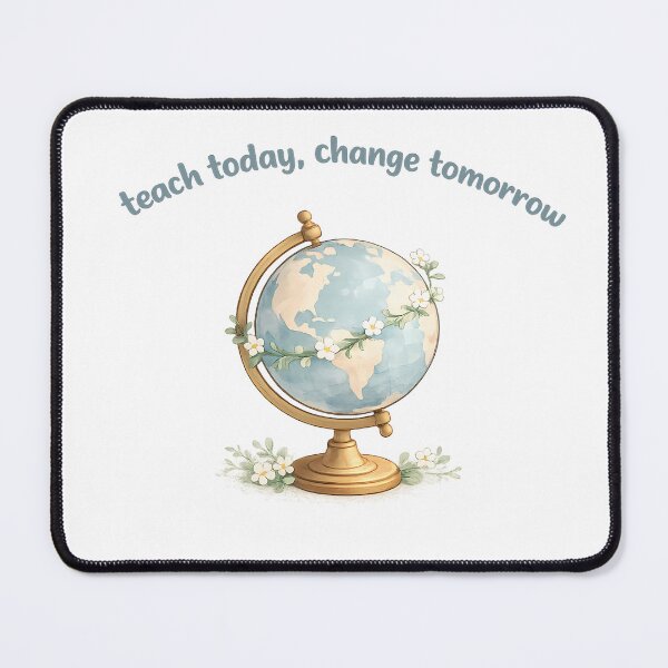 Item preview, Teach Today Change Tomorrow Shirt | Floral Globe Teacher Tee | Teacher Appreciation Gift | Inspirational Teacher Shirt designed and sold by Moss & Mellow.