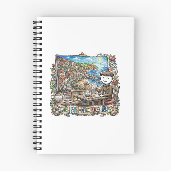 Item preview, Robin Hoods Bay Tea Time Mosaic Travel Sticker Summer Souvenir designed and sold by Imaginarium of Chaos falcon88 .