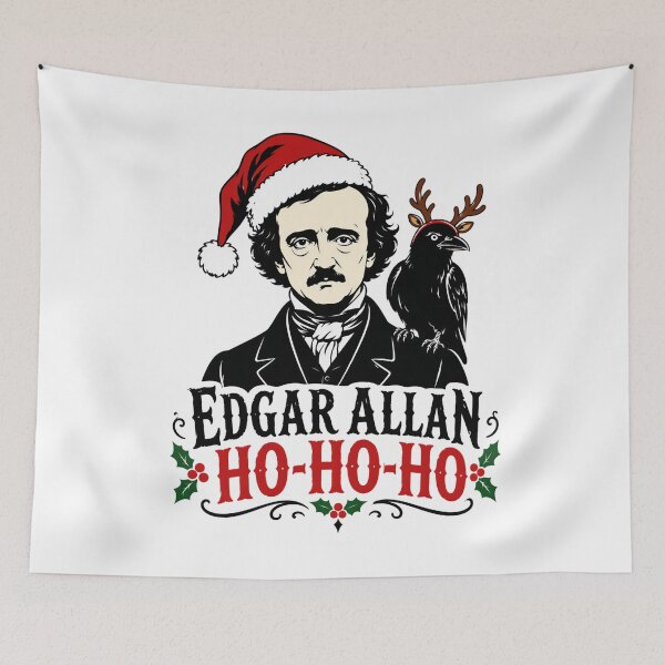 Item preview, Edgar Allan Ho-Ho-Ho – Gothic Christmas Raven designed and sold by Fenay Designs.
