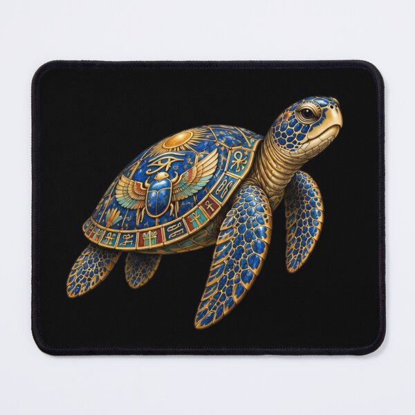 Item preview, Swimming Lapis Lazuli Sea Turtle | Ancient Egyptian Turtle Collection designed and sold by Zaru Art Studio.