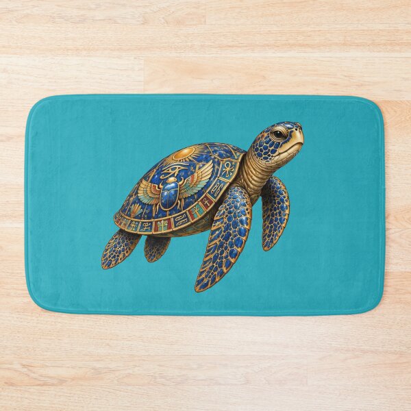 Item preview, Swimming Lapis Lazuli Sea Turtle | Ancient Egyptian Turtle Collection designed and sold by Zaru Art Studio.