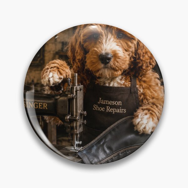 Item preview, Dog Cobbler Sewing at Singer Machine, Jameson Shoe Repairs Louth designed and sold by Paul Thompson Photography.