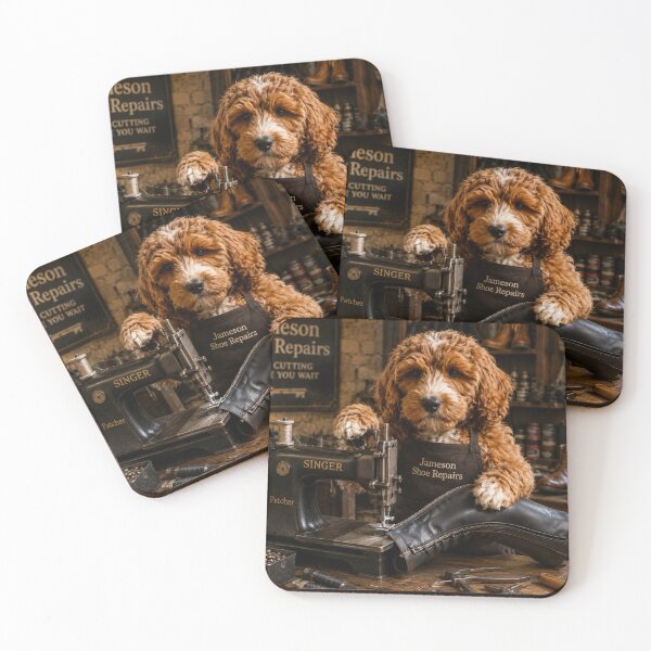 Item preview, Dog Cobbler Sewing at Singer Machine, Jameson Shoe Repairs Louth designed and sold by Paul Thompson Photography.
