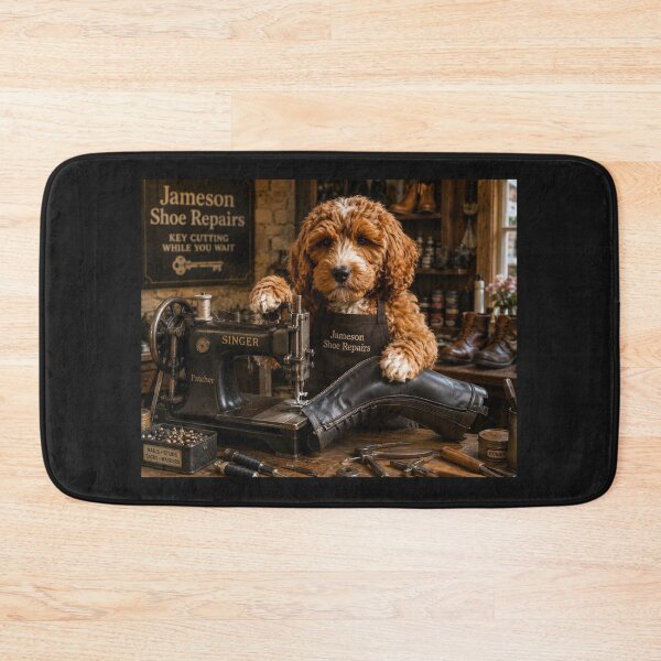 Item preview, Dog Cobbler Sewing at Singer Machine, Jameson Shoe Repairs Louth designed and sold by Paul Thompson Photography.