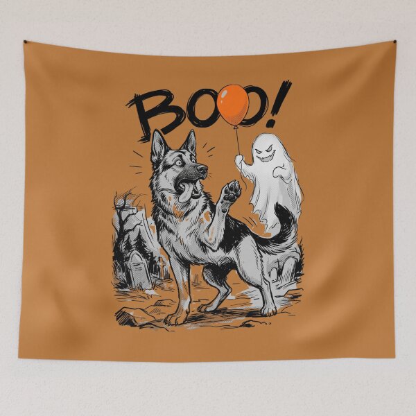 Item preview, german shepherd halloween,german shepherd halloween,ghost selfie, designed and sold by w66aboo.