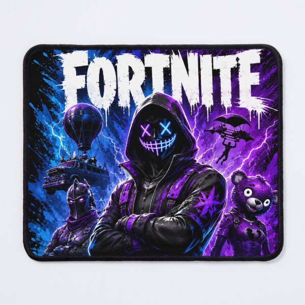 Item preview, Neon Fortnite Gaming Poster | Purple & Blue Battle Royale Street Art designed and sold by NBT-NOVA.