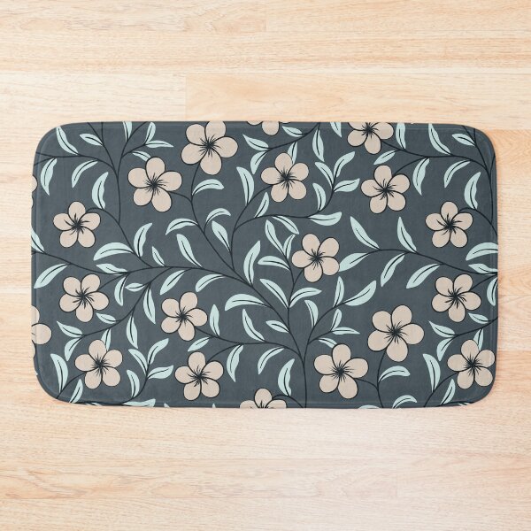 Item preview, Delicate Floral-Beige on Charcoal Grey designed and sold by artistmaria.
