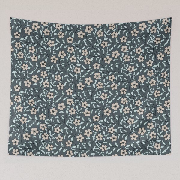 Item preview, Delicate Floral-Beige on Charcoal Grey designed and sold by artistmaria.