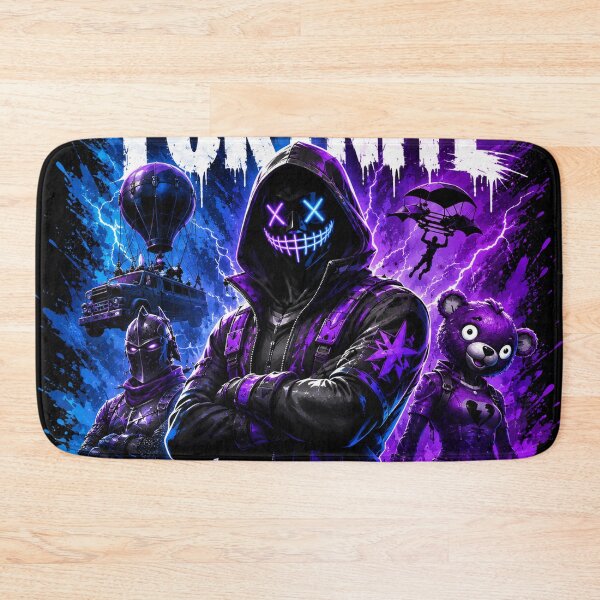 Item preview, Neon Fortnite Gaming Poster | Purple & Blue Battle Royale Street Art designed and sold by NBT-NOVA.