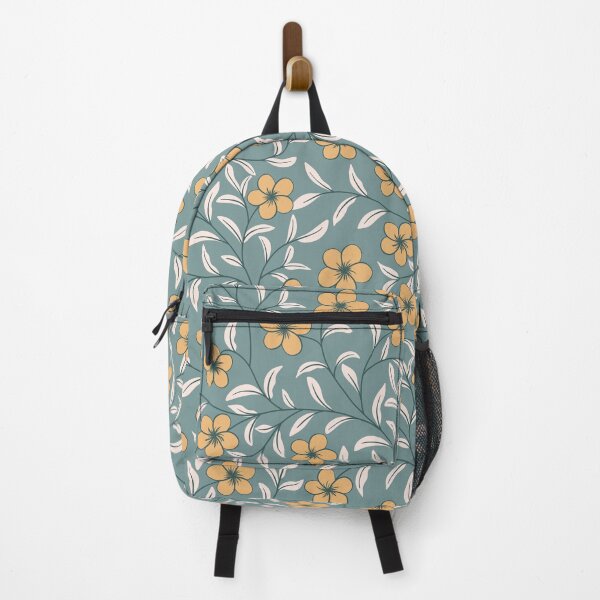 Item preview, Delicate Floral-Mustard Gold on Sage Teal designed and sold by artistmaria.