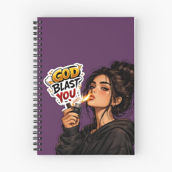 Item preview, God Blast You | Savage Attitude Girl with Lighter | Funny Aesthetic Sticker designed and sold by velvetwings.