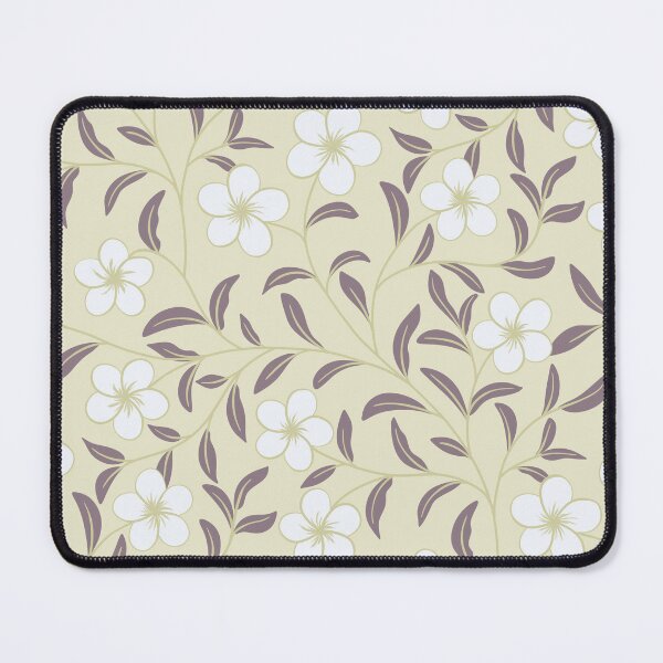 Item preview, Delicate Floral-Soft White on Sage Beige designed and sold by artistmaria.