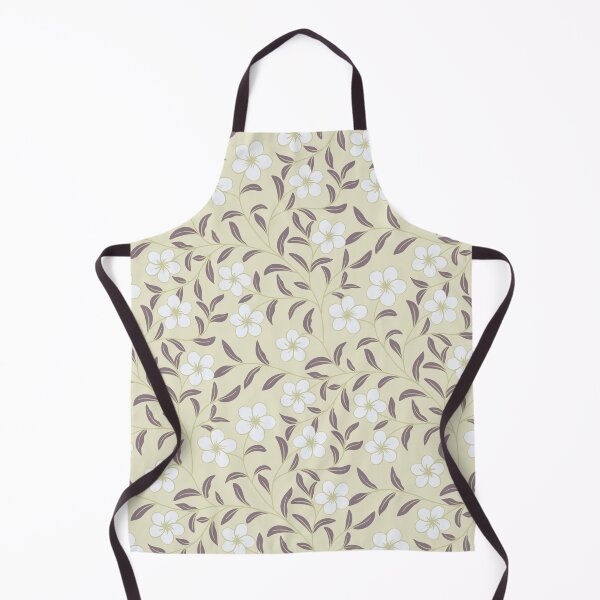 Item preview, Delicate Floral-Soft White on Sage Beige designed and sold by artistmaria.