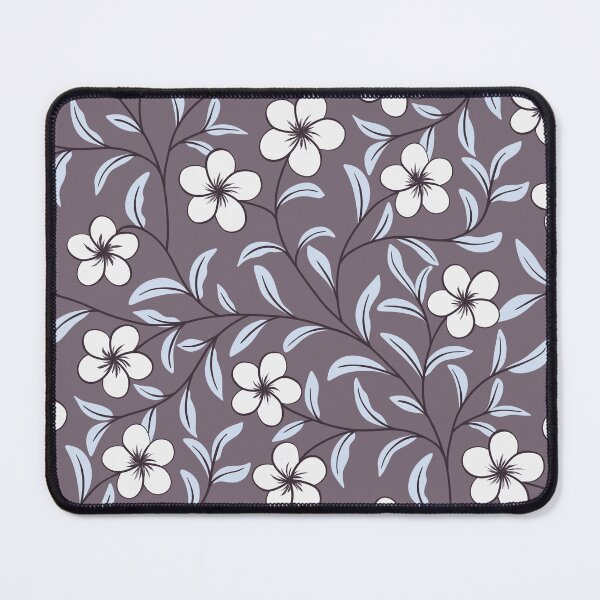 Item preview, Delicate Floral-Soft White on Muted Plum designed and sold by artistmaria.