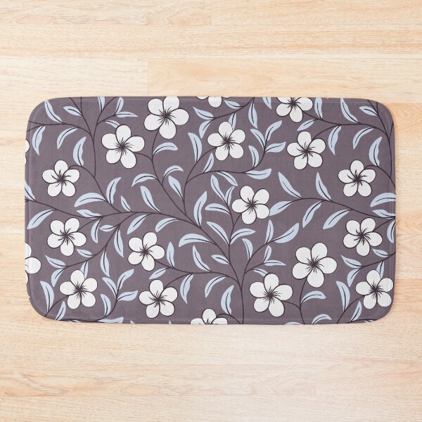 Item preview, Delicate Floral-Soft White on Muted Plum designed and sold by artistmaria.