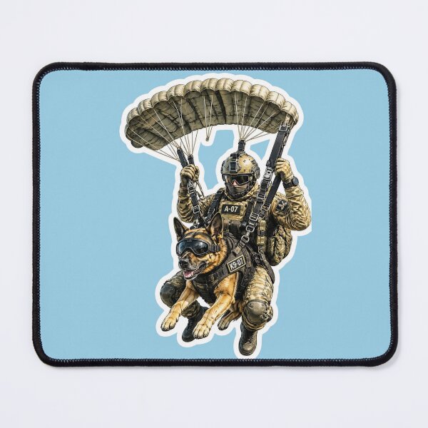Item preview, Tactical Military K9 Paratrooper Parachuting designed and sold by carestazafeli.