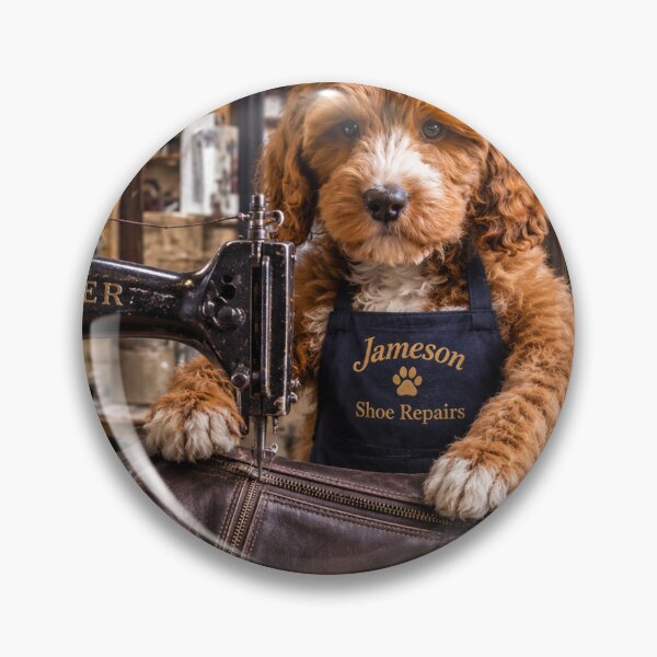 Item preview, Dog Cobbler Sewing at Singer Machine, Jameson Shoe Repairs Louth 2 designed and sold by Paul Thompson Photography.