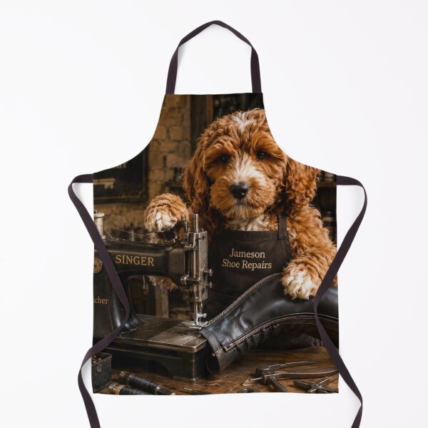 Item preview, Dog Cobbler Sewing at Singer Machine, Jameson Shoe Repairs Louth 2 designed and sold by Paul Thompson Photography.