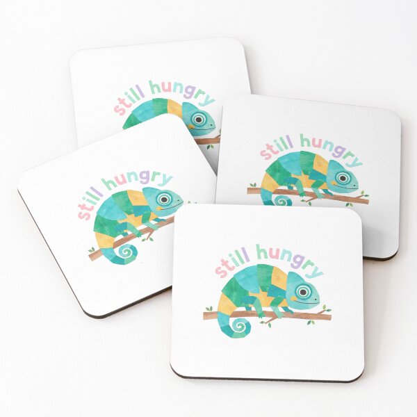 Item preview, Cute Still Hungry Chameleon Cut Paper Collage Style Colorful Lizard Art designed and sold by Pavnud.