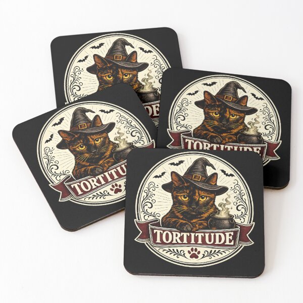 Item preview, Tortitude Witch Hat Tortoiseshell Cat Halloween Badge Design designed and sold by Martin's_Design.