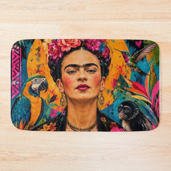Item preview, Frida Kahlo Tropical Pop Art | Vibrant Mexican Floral Portra designed and sold by getpressedshirt.