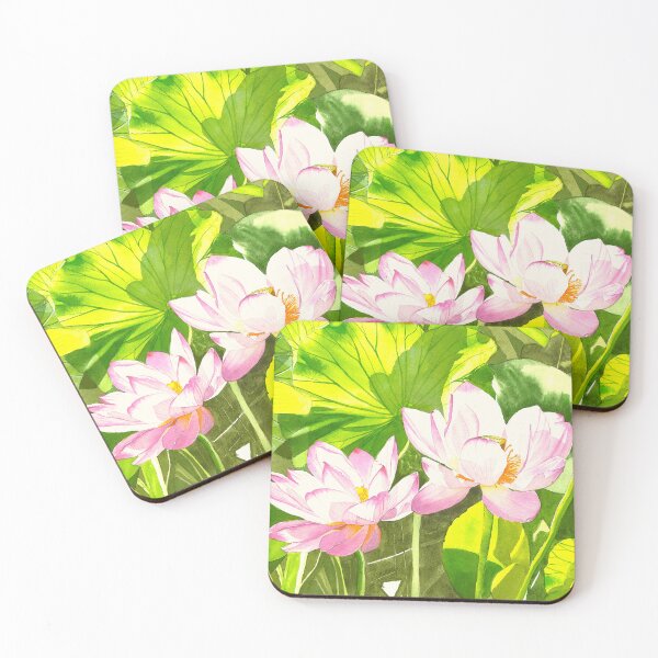 Item preview, Pink Lotus Flower Handpainted in Watercolor designed and sold by Cobalt Blue Watercolors.