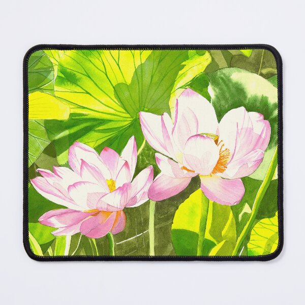 Item preview, Pink Lotus Flower Handpainted in Watercolor designed and sold by Cobalt Blue Watercolors.