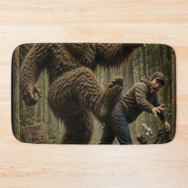 Item preview, Copy of CRYPTIDS - Sasquatch - don't litter in the forest designed and sold by MetusArt.