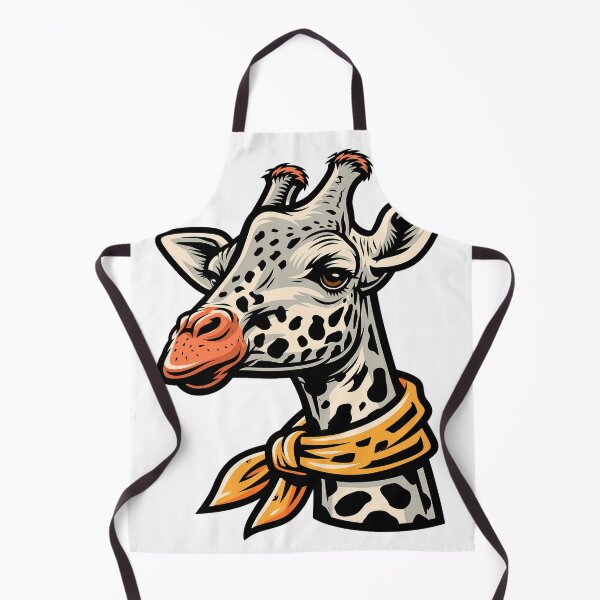 Item preview, Sticker - Decal - Pipe ‑ Stylized Giraffe with Scarf designed and sold by ForeverPrintsOK.