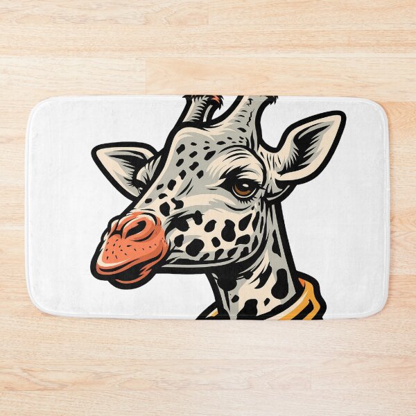 Item preview, Sticker - Decal - Pipe ‑ Stylized Giraffe with Scarf designed and sold by ForeverPrintsOK.