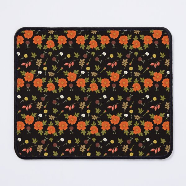 Item preview, Seamless botanical pattern with wild roses, blackberry, poppy flowered rosers, wildflowers and leaves designed and sold by HelenIvanchenko.