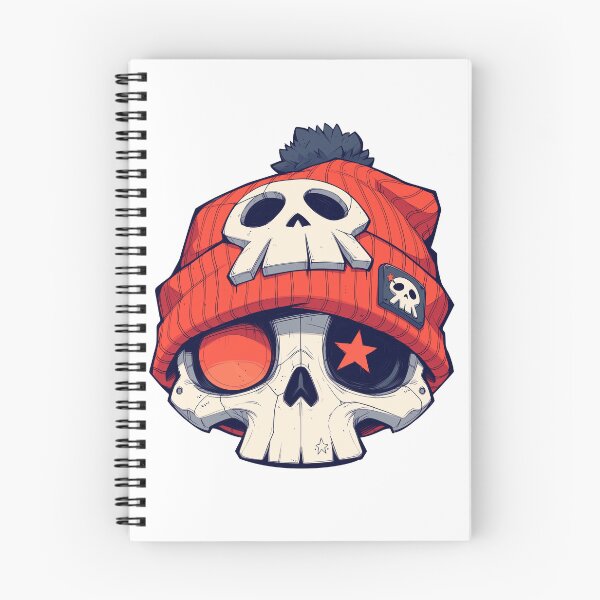 Item preview, Skull whit beanie illustration designed and sold by robyeyedropy.