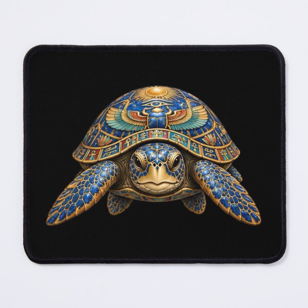 Item preview, Front View Lapis Lazuli Sea Turtle | Ancient Egyptian Turtle Collection designed and sold by Zaru Art Studio.