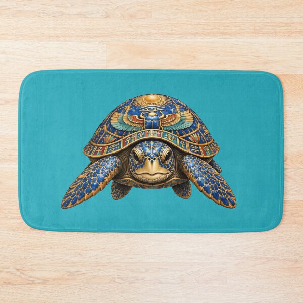 Item preview, Front View Lapis Lazuli Sea Turtle | Ancient Egyptian Turtle Collection designed and sold by Zaru Art Studio.