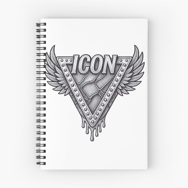 Item preview, Sketch Monochrome Winged Icon Emblem designed and sold by TrinovaCreates.