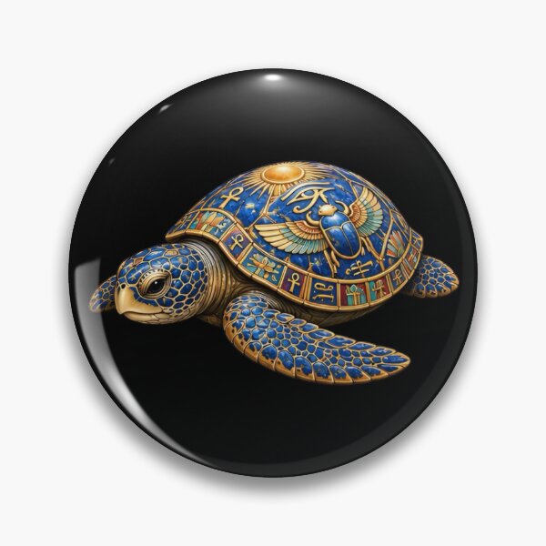Item preview, Resting Lapis Lazuli Sea Turtle | Ancient Egyptian Turtle Collection designed and sold by Zaru Art Studio.