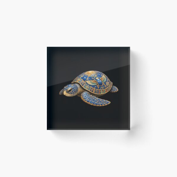 Item preview, Resting Lapis Lazuli Sea Turtle | Ancient Egyptian Turtle Collection designed and sold by Zaru Art Studio.