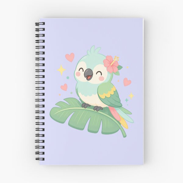 Item preview, Cheerful Parrot on Tropical Leaf – Whimsical Joy Minimal Design designed and sold by CosmicQuietStudio.