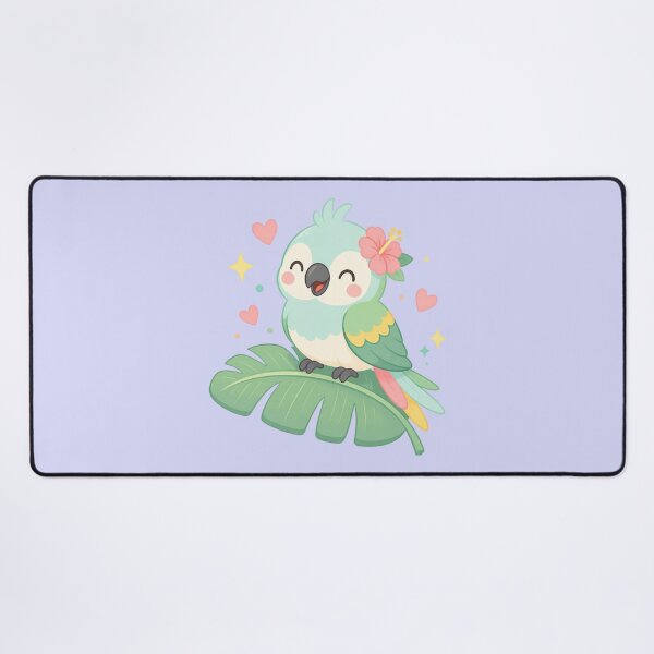 Item preview, Cheerful Parrot on Tropical Leaf – Whimsical Joy Minimal Design designed and sold by CosmicQuietStudio.