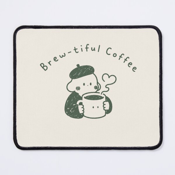 Item preview, Brew-tiful Coffee | Cute Cozy Coffee Lover Minimalist Illustration designed and sold by Eathusiast.