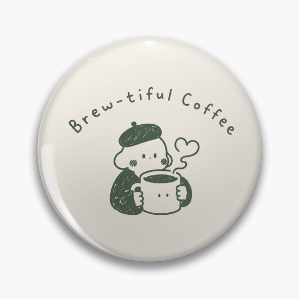 Item preview, Brew-tiful Coffee | Cute Cozy Coffee Lover Minimalist Illustration designed and sold by Eathusiast.