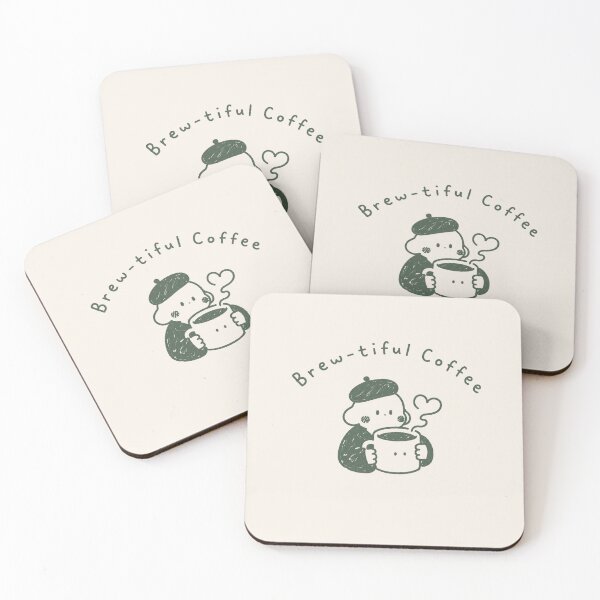 Item preview, Brew-tiful Coffee | Cute Cozy Coffee Lover Minimalist Illustration designed and sold by Eathusiast.