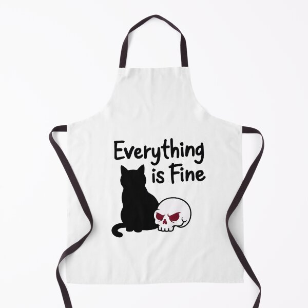 Item preview, Everything Is Fine Black Cat Gothic Humor Design designed and sold by SK ArtNest.