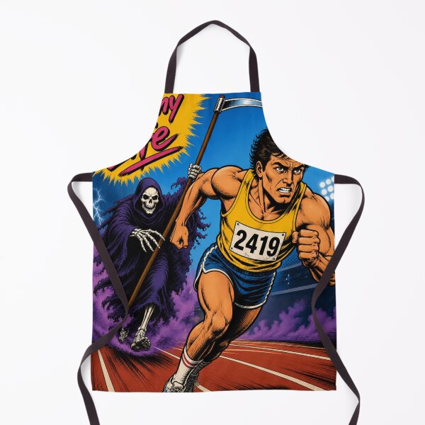 Item preview, Running For My Life - Vintage Comic Grim Reaper Runner designed and sold by reflejoentinta.