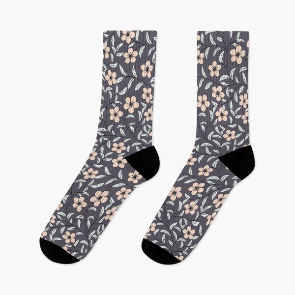 Item preview, Delicate Floral-Blush Pink on Dark Slate designed and sold by artistmaria.