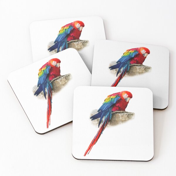 Item preview, Feathers of Rainbow: Majestic Scarlet Macaw designed and sold by MariaAbaza.