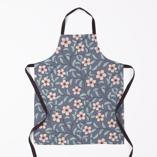 Item preview, Delicate Floral-Blush Pink on Slate Blue designed and sold by artistmaria.